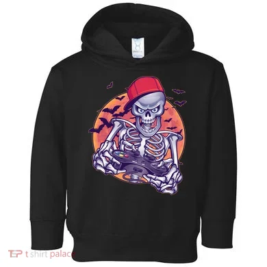 Halloween Video Gamer Skeleton Toddler Hoodie