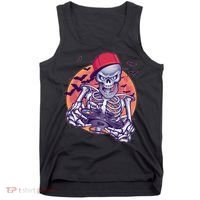 Halloween Video Gamer Skeleton Tank Top thumb 0
