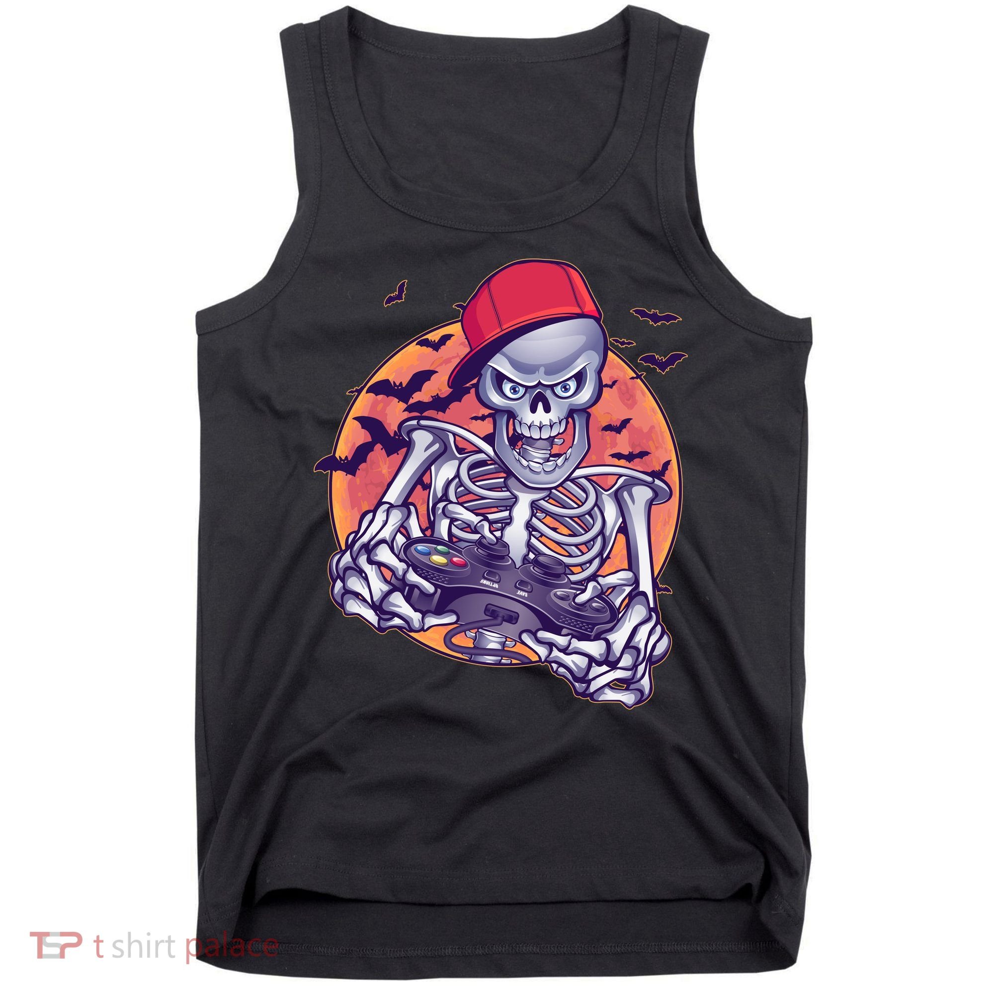 Halloween Video Gamer Skeleton Tank Top