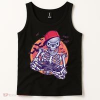 Halloween Video Gamer Skeleton Tank Top thumb 2