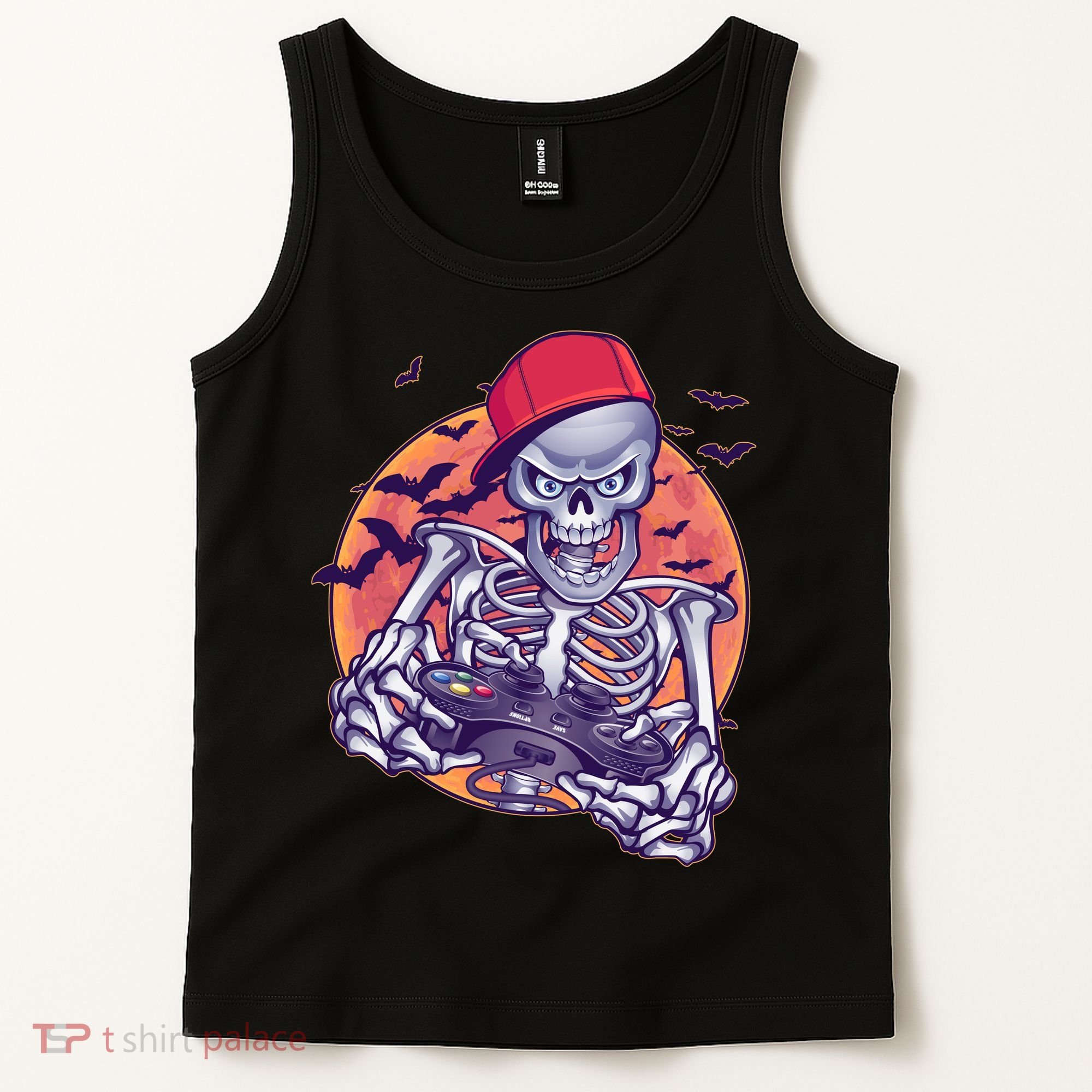 Halloween Video Gamer Skeleton Tank Top