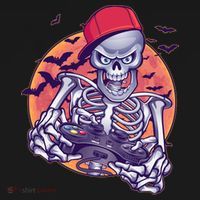 Halloween Video Gamer Skeleton Tank Top thumb 6