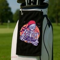 Halloween Video Gamer Skeleton Golf Towel thumb 2