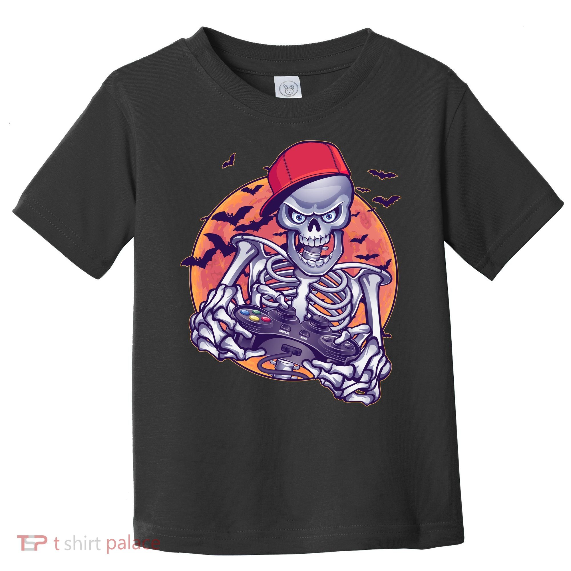 Halloween Video Gamer Skeleton Toddler T-Shirt