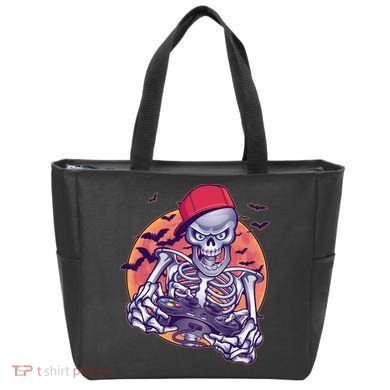 Halloween Video Gamer Skeleton Tote Bag