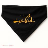 Halloween Wicked Witch Broom USA-Made Doggie Bandana thumb 0