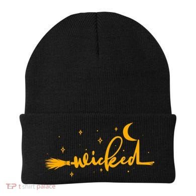 Halloween Wicked Witch Broom Beanie