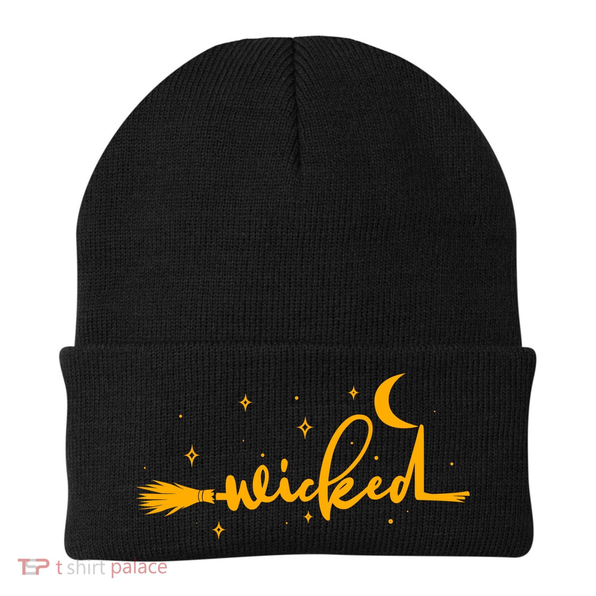 Halloween Wicked Witch Broom Beanie