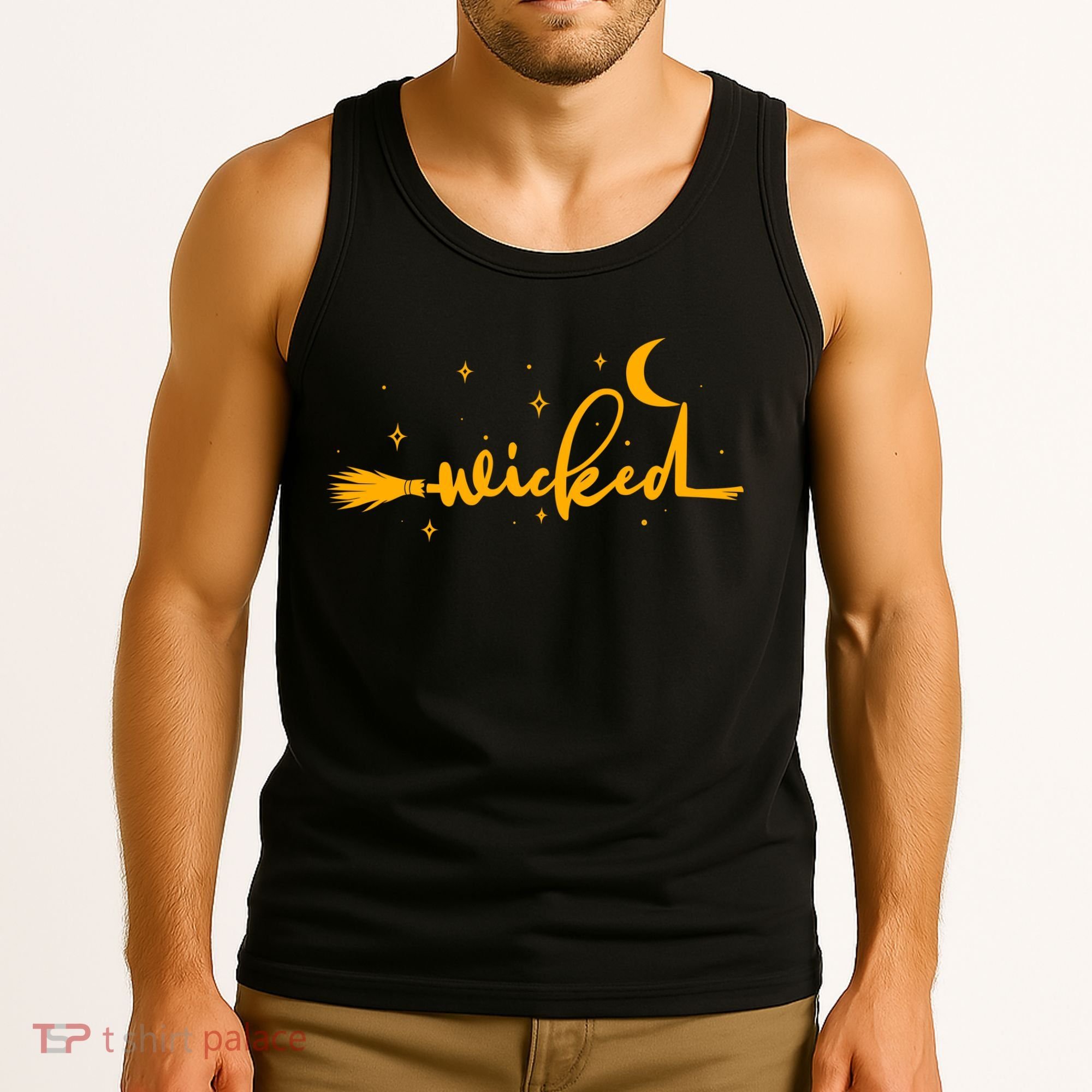 Halloween Wicked Witch Broom Tank Top