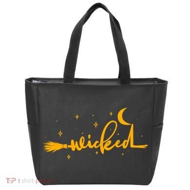 Halloween Wicked Witch Broom Tote Bag