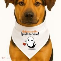 Halloween Will Be Spook-Tacular USA-Made Doggie Bandana thumb 1