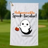 Halloween Will Be Spook-Tacular Golf Towel thumb 1