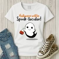 Halloween Will Be Spook-Tacular Women's T-Shirt thumb 3