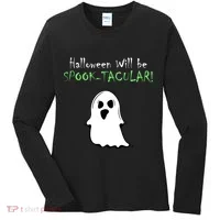 Halloween Will Be Spooktacular Ghost Women's Long Sleeve Shirt thumb 0