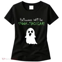 Halloween Will Be Spooktacular Ghost Women's T-Shirt thumb 0