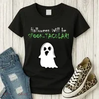 Halloween Will Be Spooktacular Ghost Women's T-Shirt thumb 3