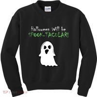 Halloween Will Be Spooktacular Ghost Kids Sweatshirt thumb 0