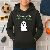 Halloween Will Be Spooktacular Ghost Kids Hoodie thumb 2