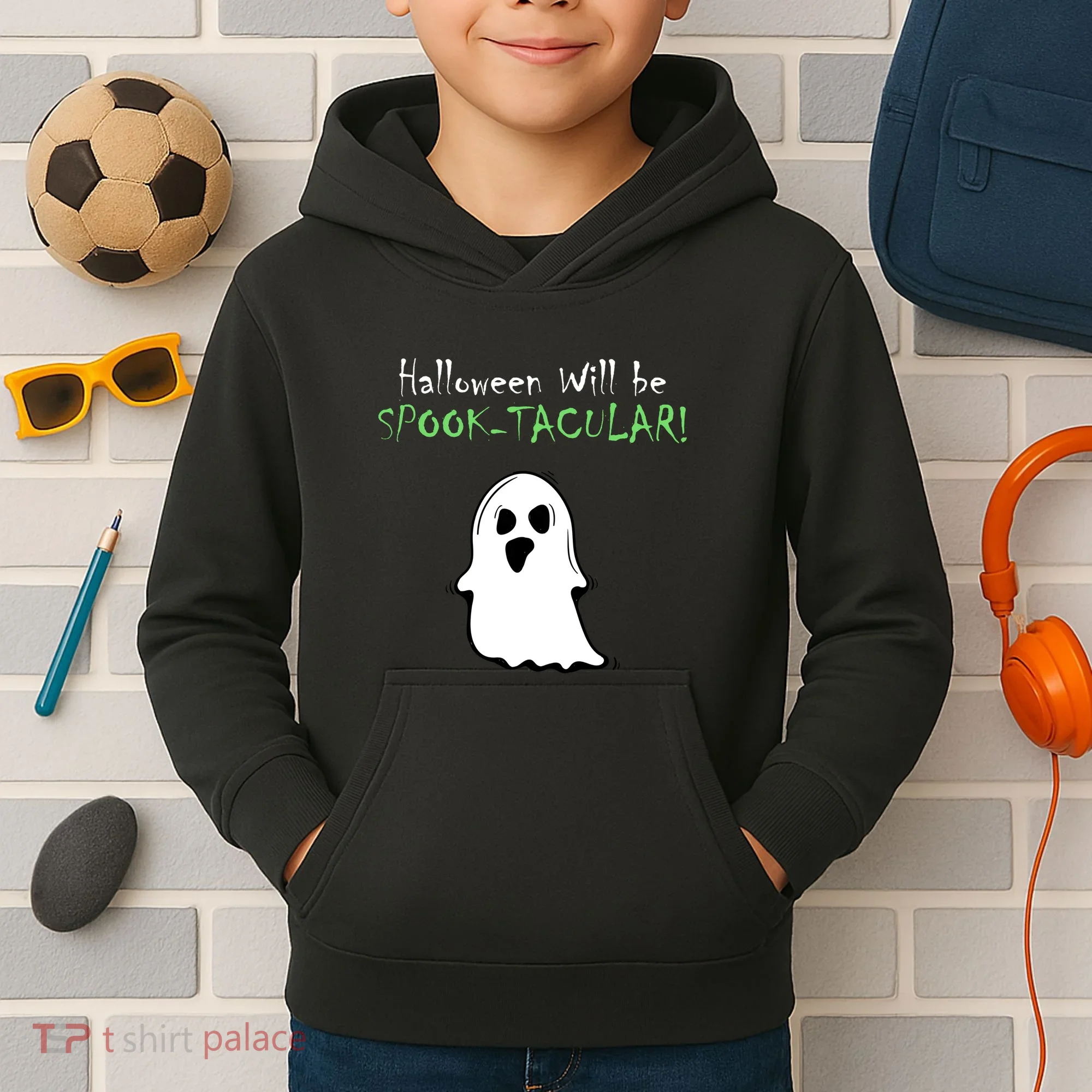 Halloween Will Be Spooktacular Ghost Kids Hoodie