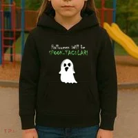 Halloween Will Be Spooktacular Ghost Kids Hoodie thumb 3