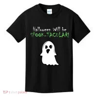Halloween Will Be Spooktacular Ghost Kids T-Shirt thumb 0