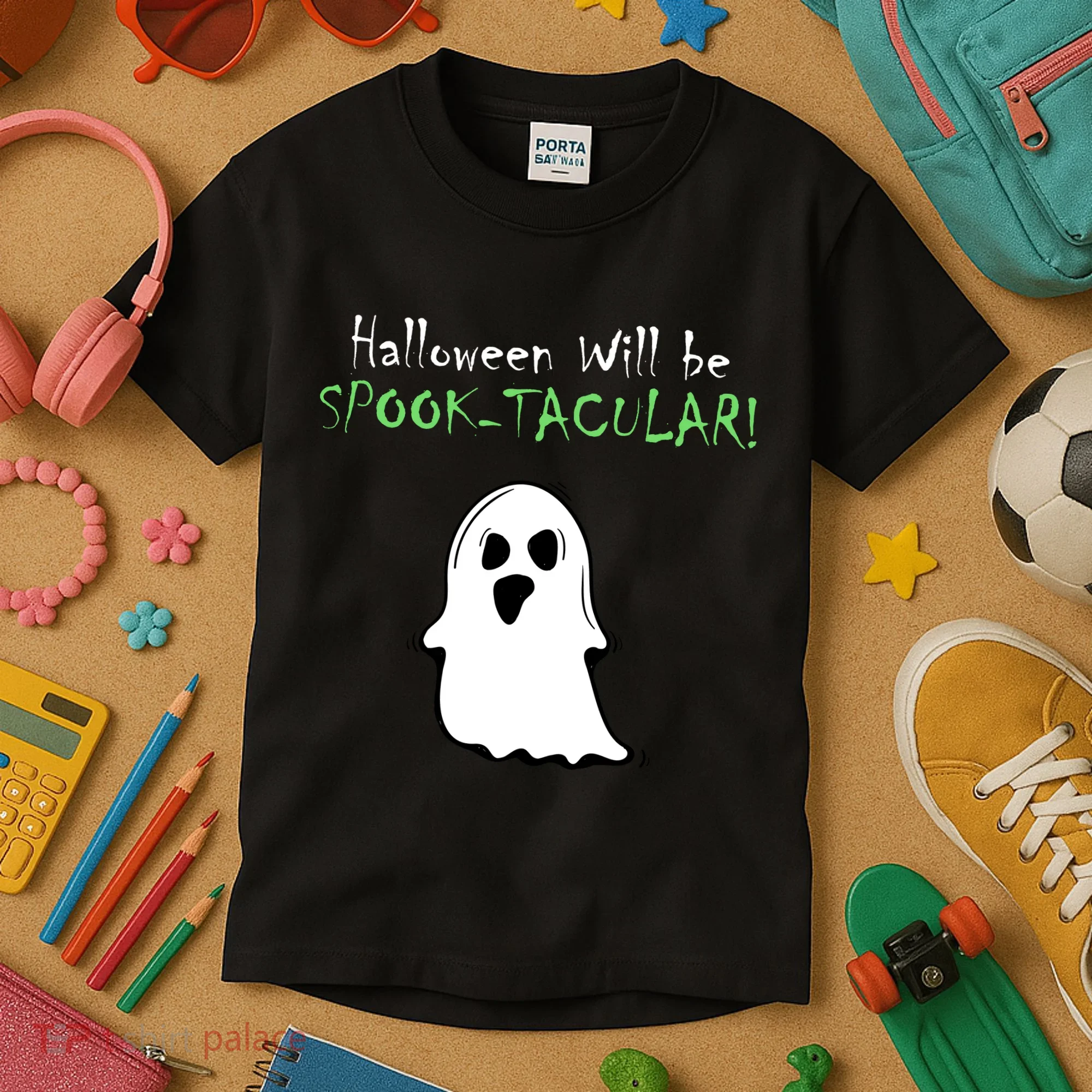 Halloween Will Be Spooktacular Ghost Kids T-Shirt