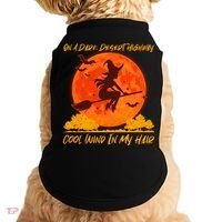 Halloween Witch On A Dark Desert Highway Doggie Tank thumb 0