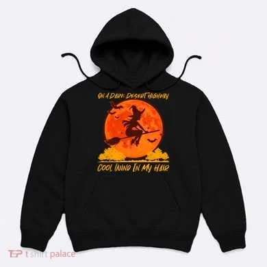 Halloween Witch On A Dark Desert Highway Hoodie