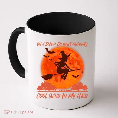 Halloween Witch On A Dark Desert Highway Coffee Mug