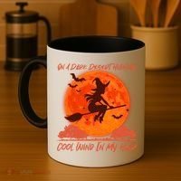 Halloween Witch On A Dark Desert Highway Coffee Mug thumb 4