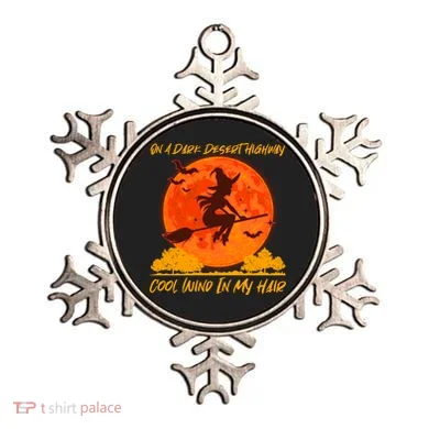 Halloween Witch On A Dark Desert Highway Ornament