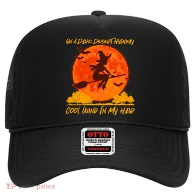 Halloween Witch On A Dark Desert Highway Hat
