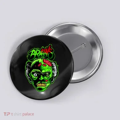 Halloween Zombie Brains Button