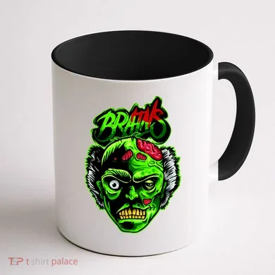 Halloween Zombie Brains Coffee Mug back