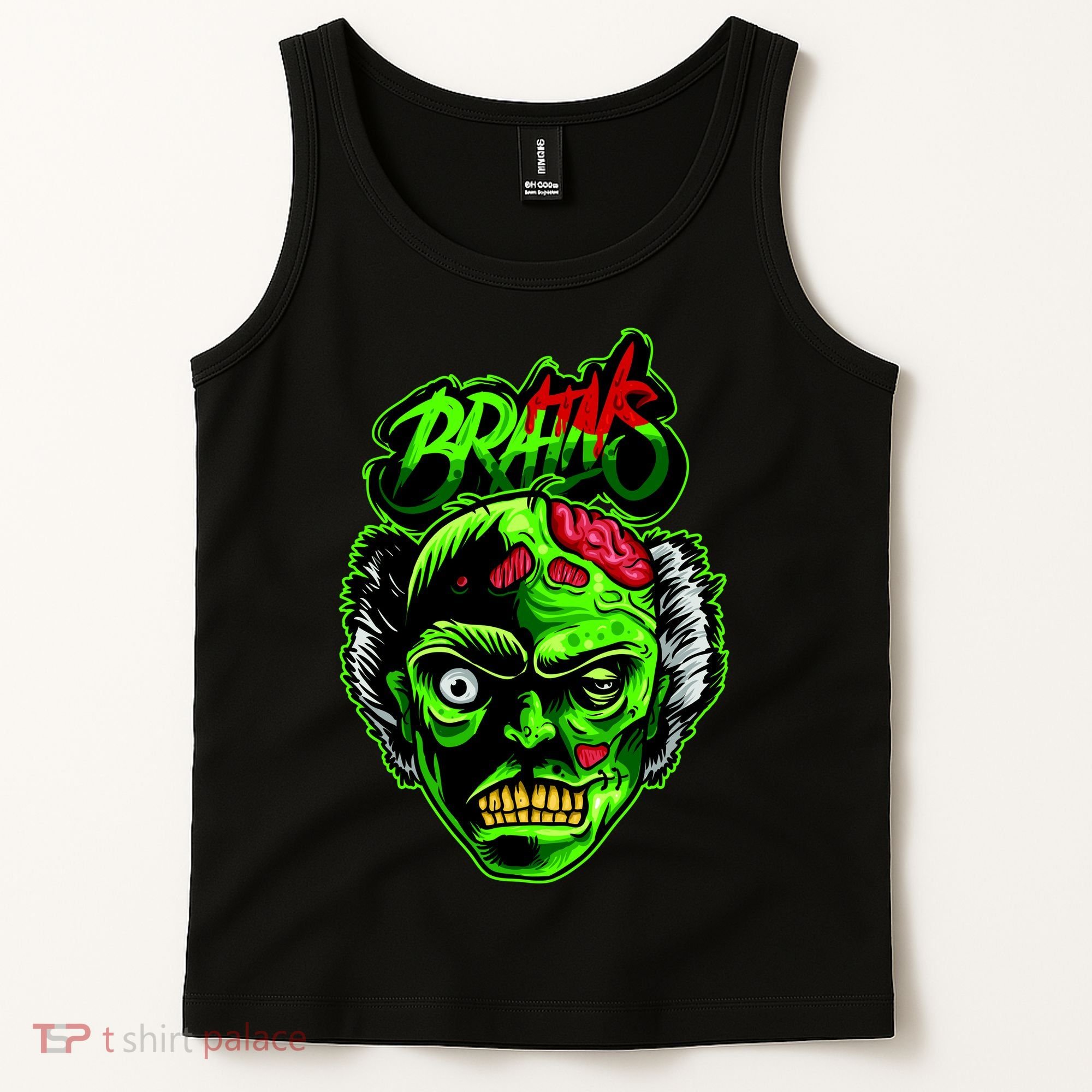 Halloween Zombie Brains Tank Top