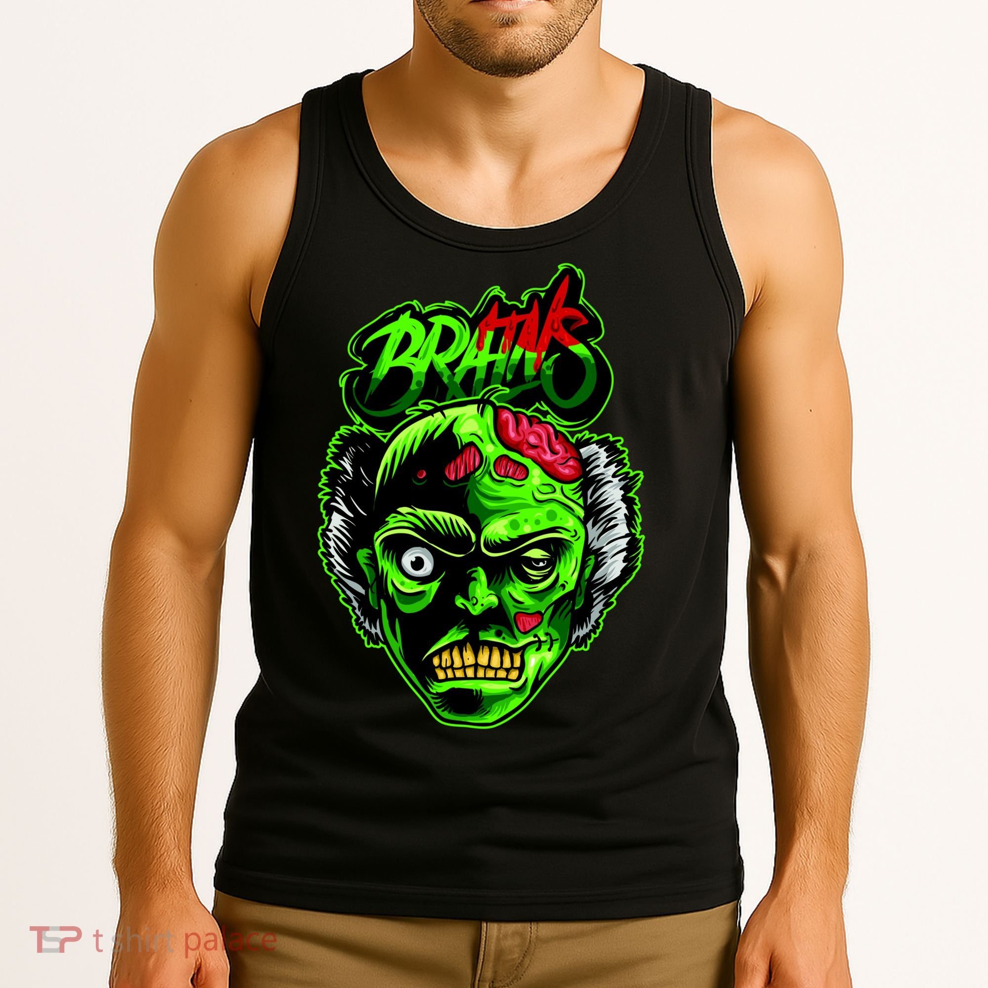 Halloween Zombie Brains Tank Top