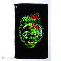 Halloween Zombie Brains Golf Towel thumb 0
