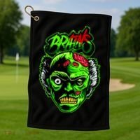 Halloween Zombie Brains Golf Towel thumb 1