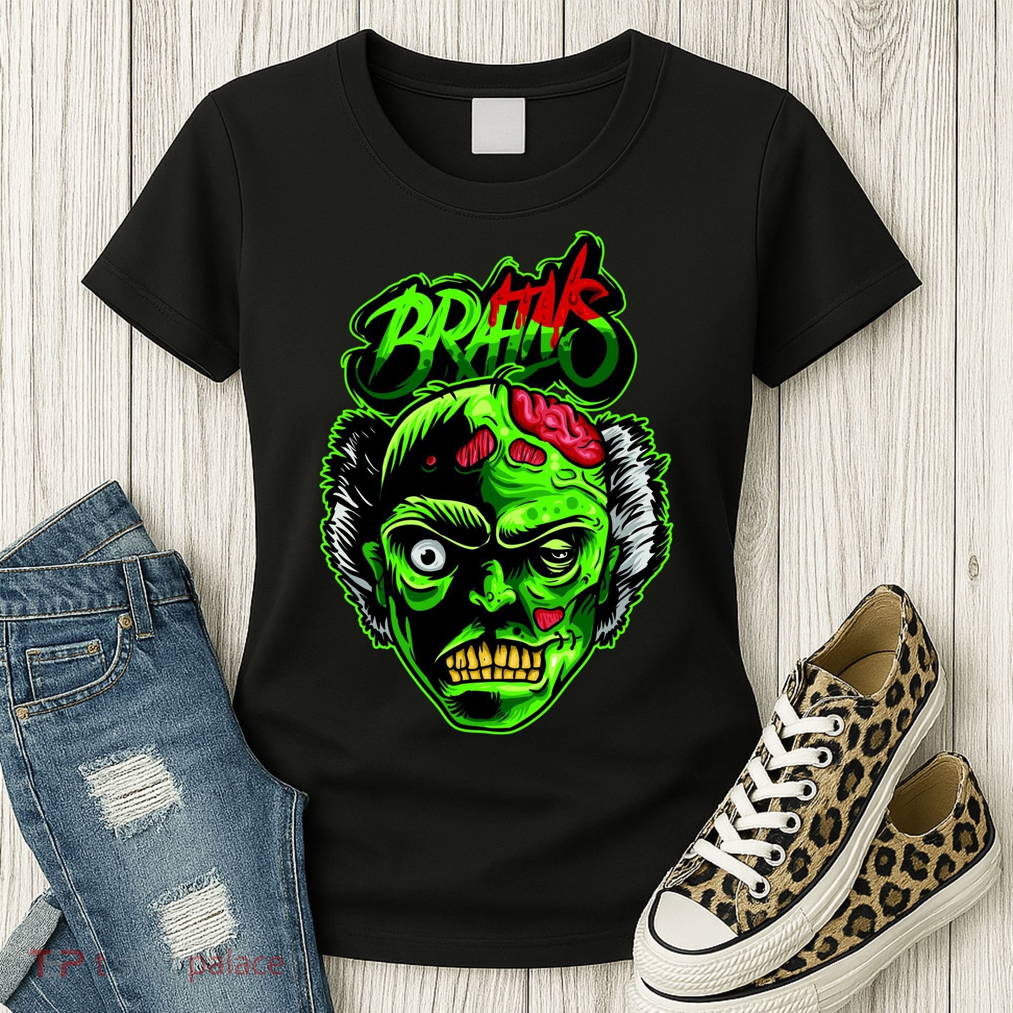 Halloween Zombie Brains Women's T-Shirt