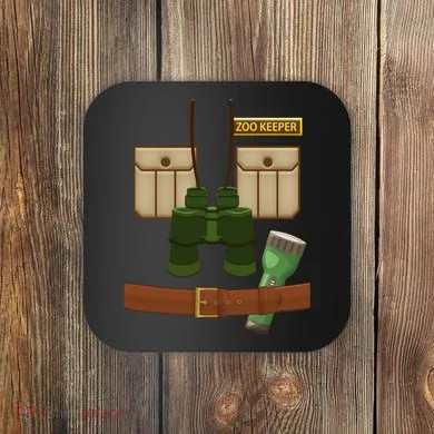Halloween Zookeeper Costume Coaster