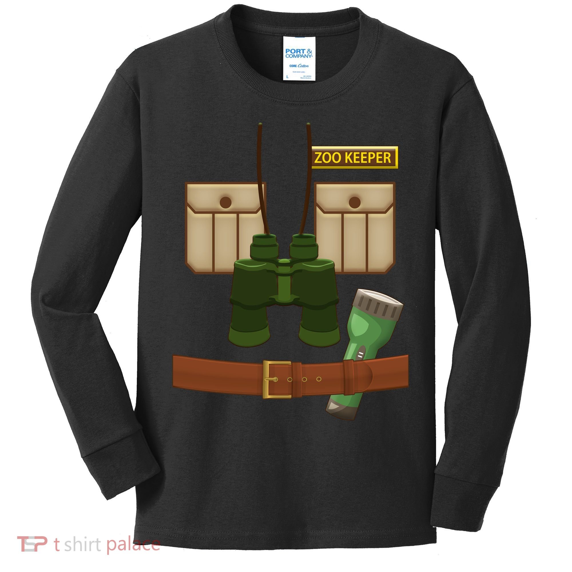 Halloween Zookeeper Costume Kids Long Sleeve Shirt