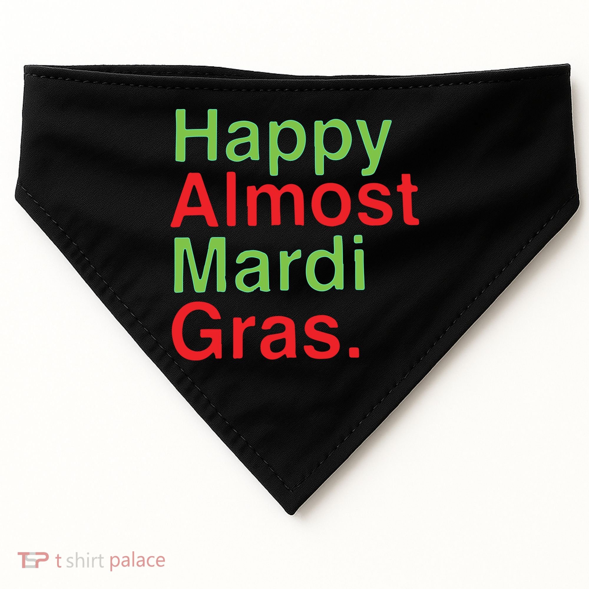 Happy Almost Mardi Gras USA-Made Doggie Bandana