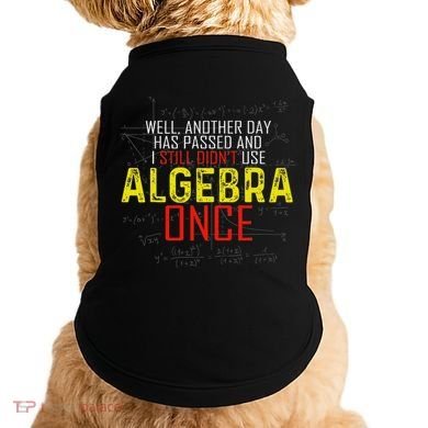 Hate Algebra Math Humor Funny Math Class Student Outfit Doggie Tank