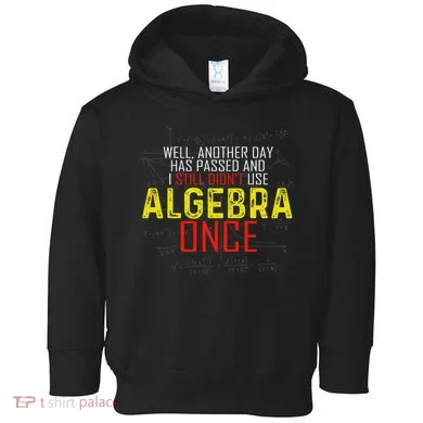 Hate Algebra Math Humor Funny Math Class Student Outfit Toddler Hoodie