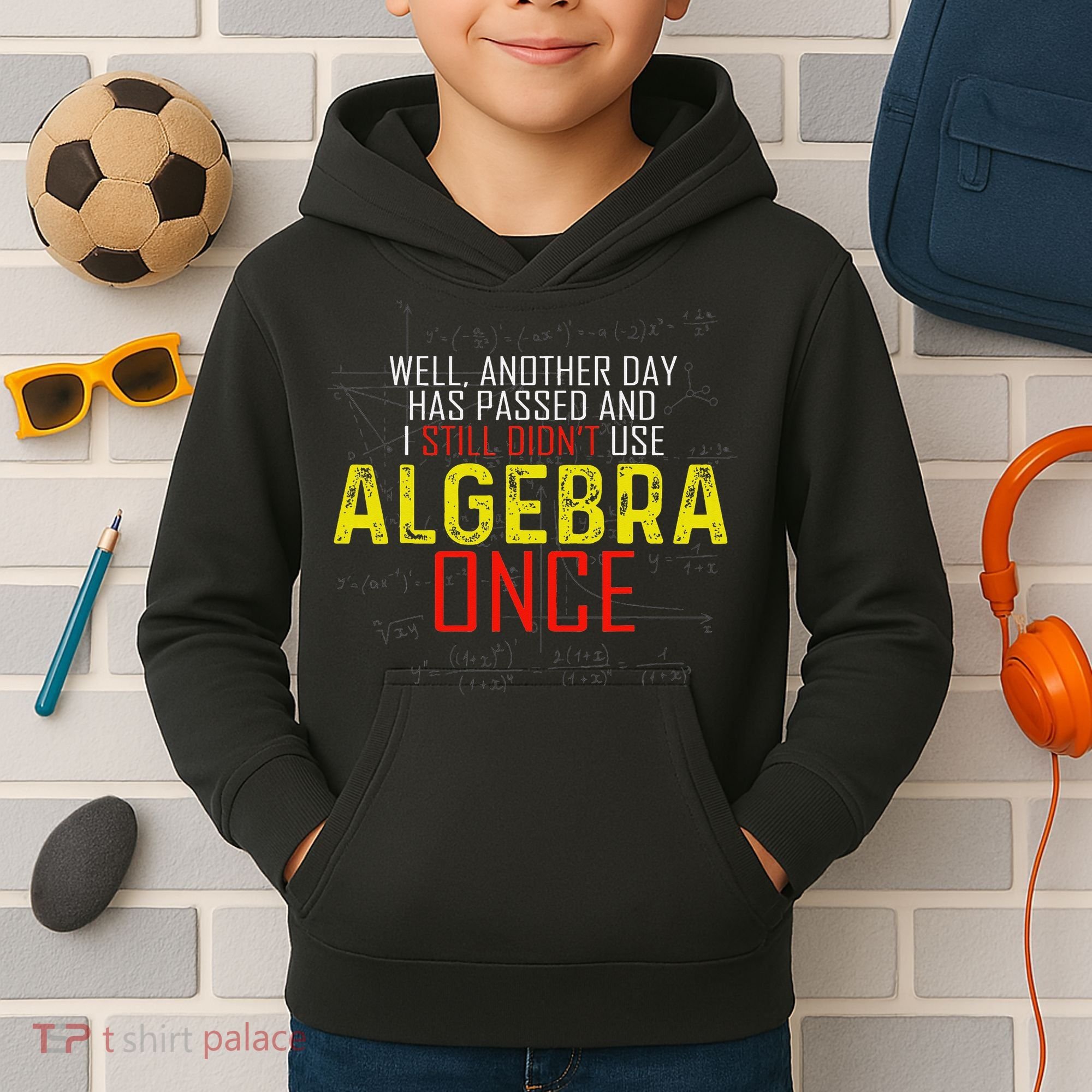 Hate Algebra Math Humor Funny Math Class Student Outfit Kids Hoodie