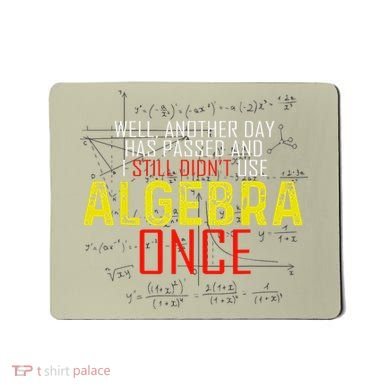 Hate Algebra Math Humor Funny Math Class Student Outfit Mousepad