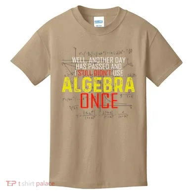 Hate Algebra Math Humor Funny Math Class Student Outfit Kids T-Shirt