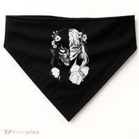 Horror Anime Manga Harajuku Gothic Grunge Aesthetic USA-Made Doggie Bandana thumb 0