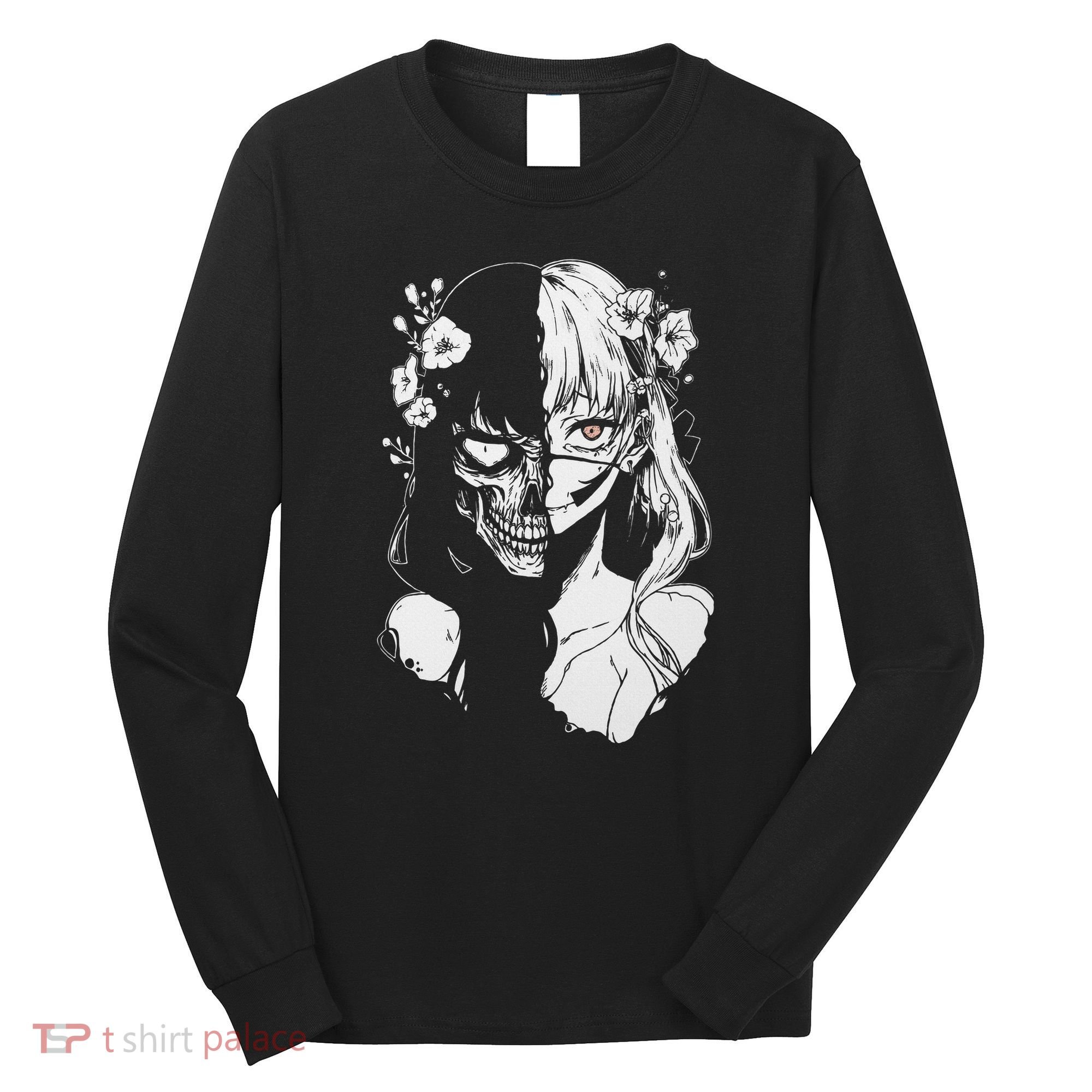 Horror Anime Manga Harajuku Gothic Grunge Aesthetic Long Sleeve Shirt