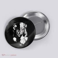 Horror Anime Manga Harajuku Gothic Grunge Aesthetic Button thumb 0